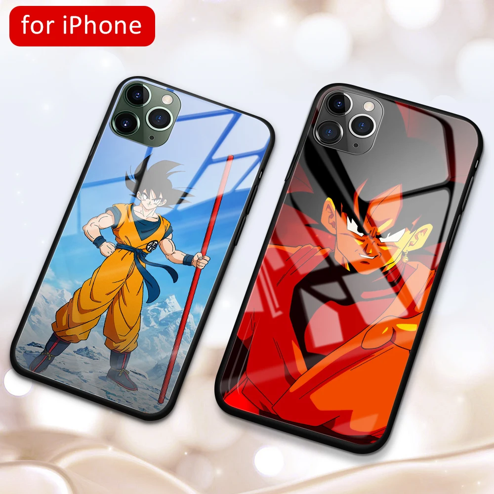 MimoseCase for iphone 11 Dragon Ball Case iPhone 6 6S 7 8 plus X XR XS MAX pro max DIY Tempered Glass Hard Back Cover | Мобильные