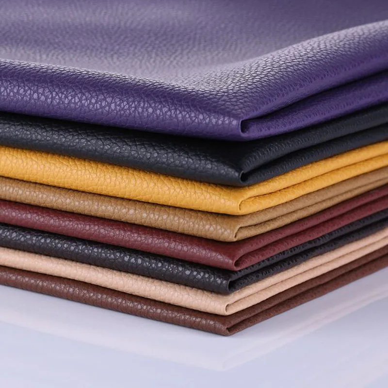 

100*138cm Litchi Synthetic Leather PU Leather Fabric Artificial Faux Leather Fabrics DIY Bags Sofa Decoration Sewing Materials