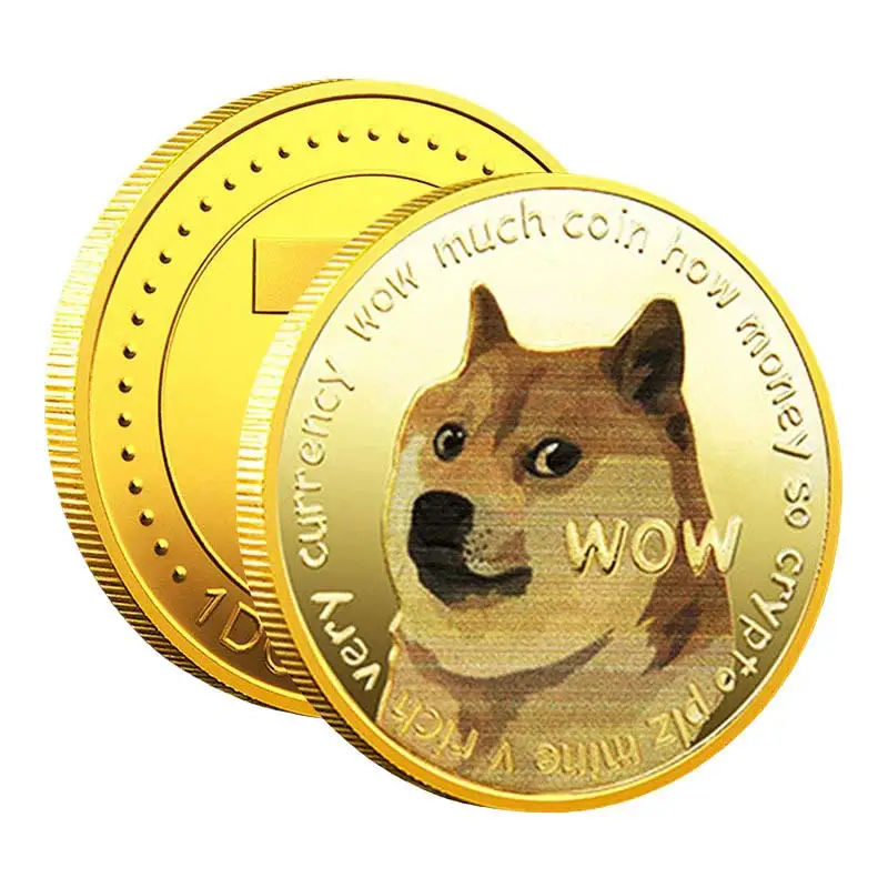 Забавные дожкойн цвета: золотистый серебристый Doge набор памятных монет Wow с
