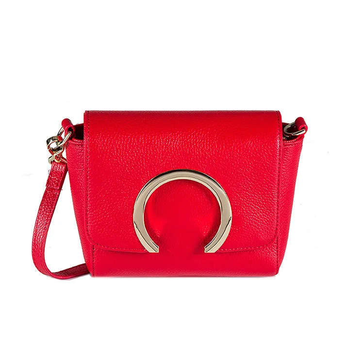 

2019 New Year-Simple Mini Full-grain Leather Women's Shoulder Square Sling Bag Korean-style Fashion Versitile Fashion Shoulder B