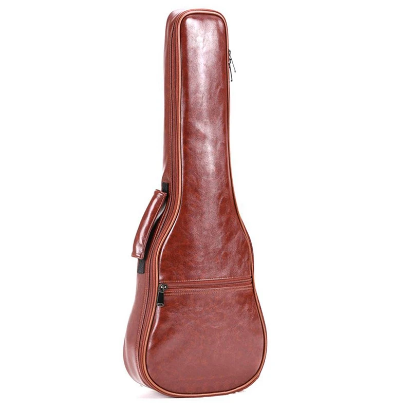 

23Inch Small Guitar Bag PU Leather Waterproof Guitar Ukulele Uke Bag Case Backpack Guitar Parts & Accessories