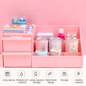 

Makeup Organizer for Cosmetic Large Capacity Cosmetic Storage Box Organizer Container Desktop Jewelry Nail Polish Makeup Drawer