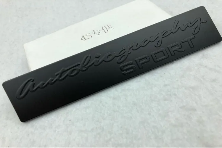 [Wholesale] 20PCS 16.8cm*3.1cm Metal Plating Car Emblem SPORT logo rear Tail sticker Badge silver, black,bronze