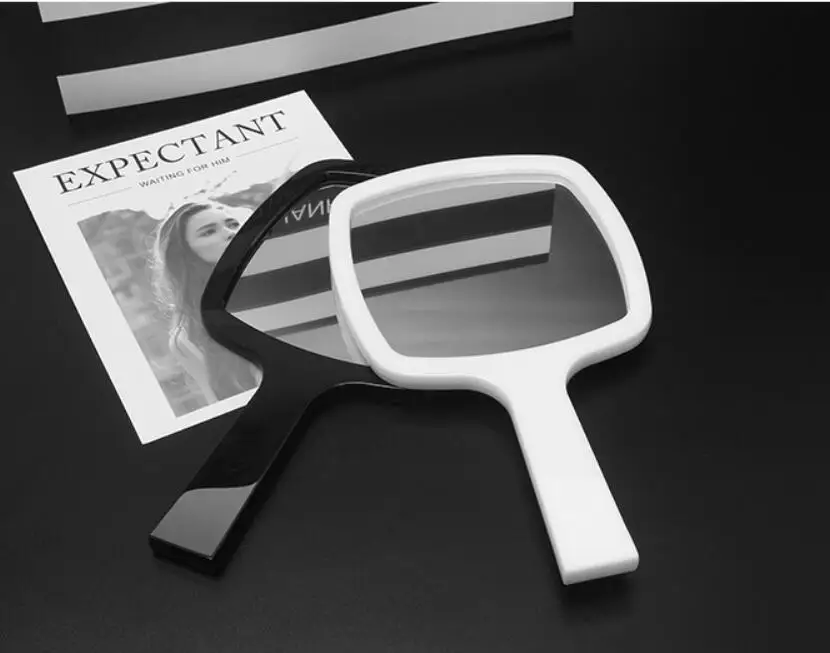 Handheld Acrylic Mirror All-round Makeup Mirror Cosmetic Hand Held Mirror Magnifier Mirror For Ladies Beauty Dresser 4 colors
