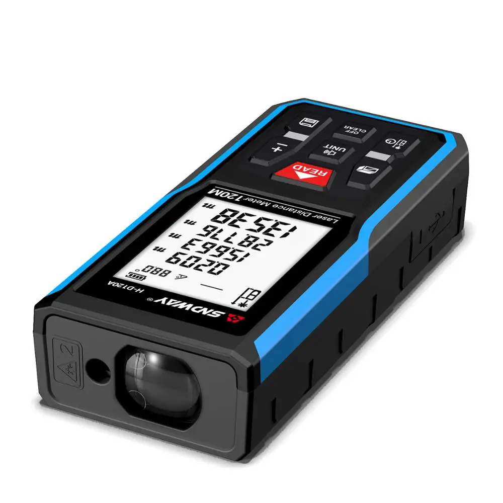SNDWAY Recharge Laser Rangefinder Trena Laser Distance Meter Range Finder Digital Tape Measure Angle Electronic Ruler Roulette