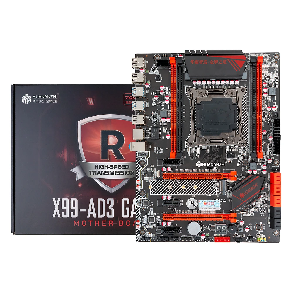 Игровая материнская плата huanan Zhi X99-AD3 для Intel X99 LGA 2011-3 DDR3 64 Гб M.2 PCI-E NVME ATX LGA2011-3