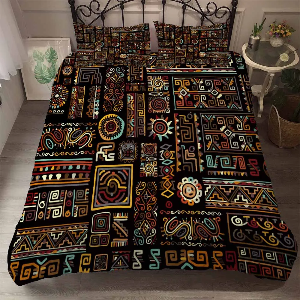 African Ethnic Totem Belief Bedding Set Ethnic Afro Decor Duvet Covers