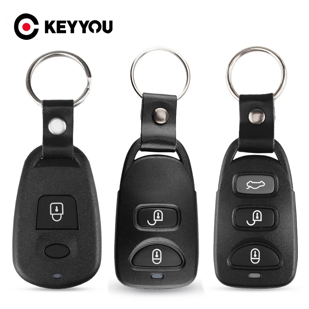 KEYYOU For Hyundai Kia Elantra Tucson Sonata Santa FE Carens Replacement 2+1 2 3+1 Buttons Car Remote Key Case Shell Fob Cover | Автомобили