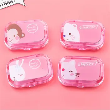

Portable Candy Color Plastic Contact Lens Storage Boxes Travel Mini Contact Lens Case Invisibility Glasses Nursing Bins