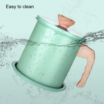 

Ne Oil Strainer Pot Grease Can Stainless Steel Oil Storage Can Container with Fine Mesh Strainer Dust-proof lid Non-slip TE889