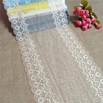 

E2099 Width 23cm High Quality Skin Elastic Colorful Lace Ribbon Trims Lace Trim For DIY crafts material gift packing lace
