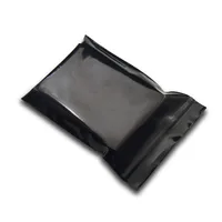 AWEPK 200pcs Black Zip Lock Opaque PE Plastic Package Bags Heat Sealable Light-proof Grocery Jewelry Privacy items Packing Bag 1