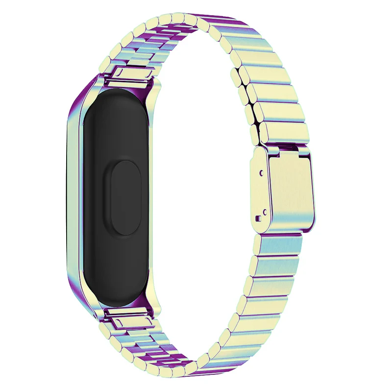

Ремешок из нержавеющей стали для Xiaomi Mi Band 4 3, браслет без винтов, Сменные аксессуары для Mi Band 3 4 # F0