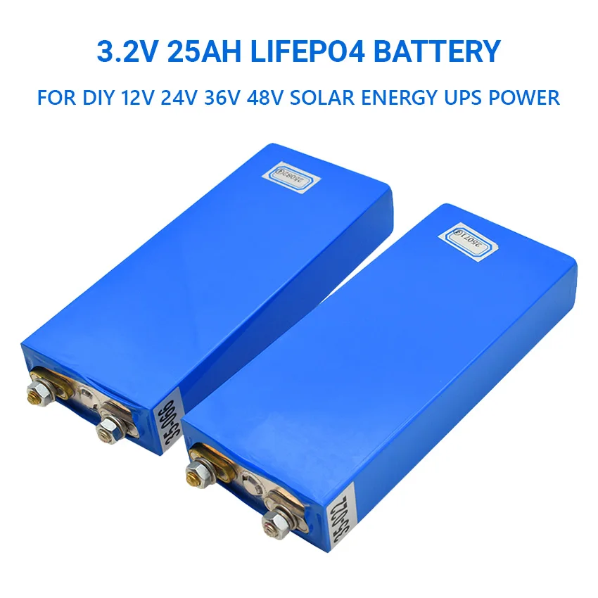 3.2V 25Ah LiFePO4 battery cell 25000mAh Lithium iron phosphate deep cycles for Diy 12V 24V 36V 48V solar energy UPS power | Электроника