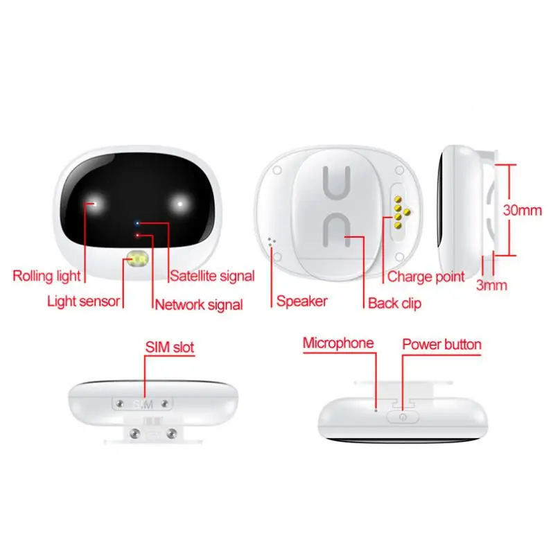 RF-V43 4GLTE+ 3GWCDMA+ 2G Автомобильный GSM мини gps+ Wifi двойной забор водонепроницаемый IP67 Pet трекер в режиме реального времени отслеживающий локатор