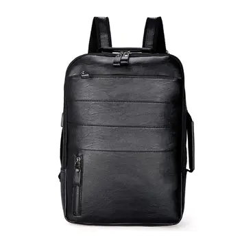 

Multi-functional Backpack PU Leather Travel Laptop Large Capacity Daypack Teenager Casual Student Bookbag