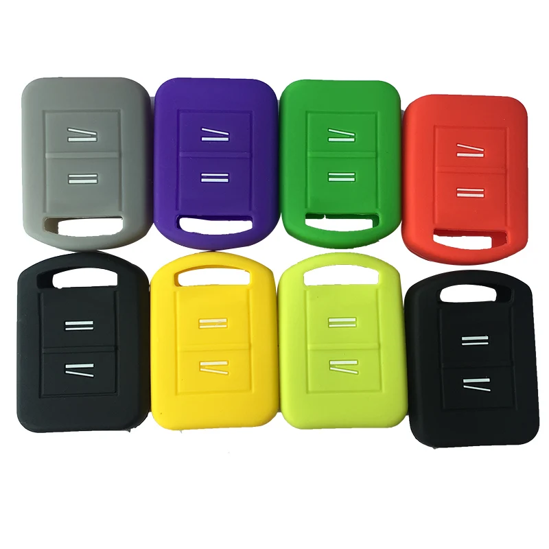 Funda de silicona para la llave del coche Fob cubierta para Opel Vauxhall Corsa Agila Meriva Combo 2 botón funda de llave a distancia caso