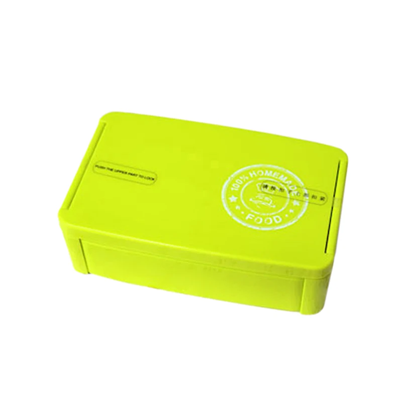 Здоровая переносная коробка для ланча многослойная микроволновый нагрев коробки для обедов бенто Высокая емкость пищевой контейнер обеденный Ланчбокс столовые приборы - Цвет: 1 Layer-Green