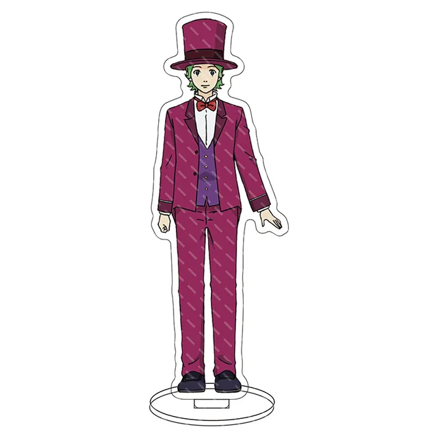 Anime Figure The Disastrous Life of Saiki Kusuo Key Chain Pendant Cosplay Two-sided Keychain Prop Acrylic Stand Model Toy Pink