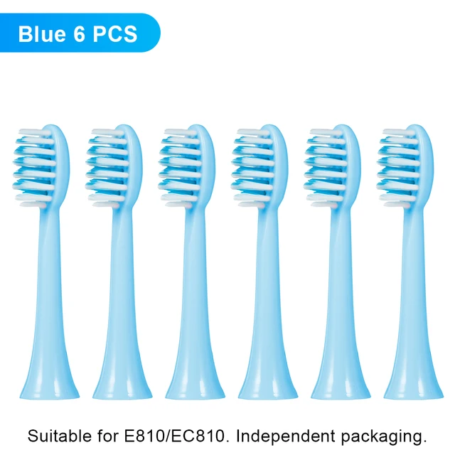 Ultrasonic Electric Toothbrush Wireless Charging for Adult IPX7 Waterproof Replacement Heads Whitening Teeth Timer Smart Brush BU 6 PCS