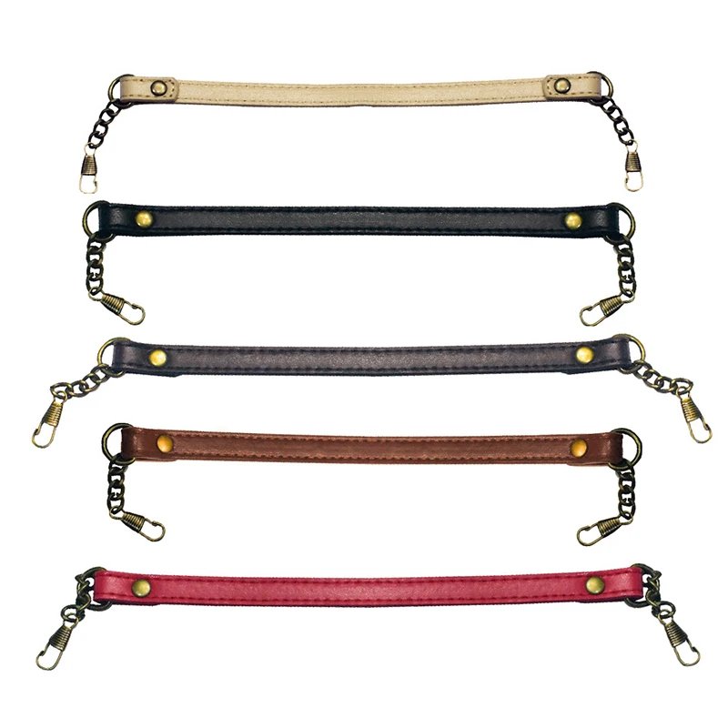 

PU Messenger Handbag Handle Leather Short Bag Strap Replacement DIY Bags Belt Solid Color DIY Accessories For Bags Bag Handles