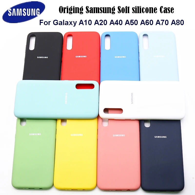 Чехол для Samsung A50 оригинальная Жидкая силиконовая мягкая защитная задняя крышка