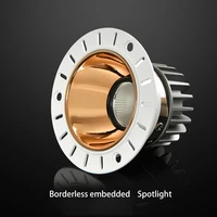 BRGT LED Spot Light Frameless Embedded Lights 7W COB Ceiling Lamp 85-265V Trimless Aluminum Recessed Downlight Indoor Lighting 2