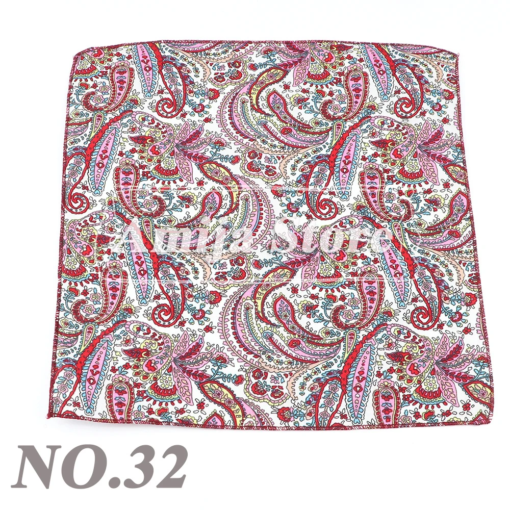 New Floral Pocket Square Gift Set Handkerchief 100% Cotton Hankie Printing Women&Men Casual Party Gift Tuxedo Bow Tie Accessory