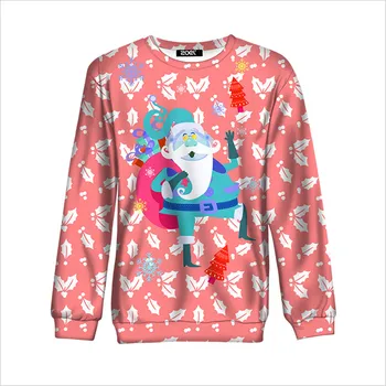 

NEW Santa Claus Xmas Patterned Sweatshirts Christmas Sweaters Tops For Women costume Pullovers