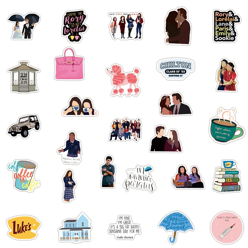 10/50 шт./лот классические наклейки для ТВ шоу Gilmore Girls граффити автомобильного