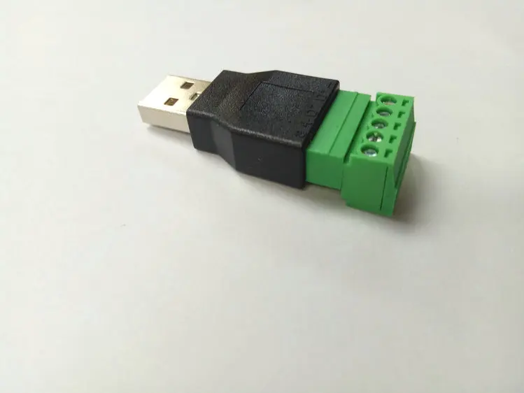 20 штук USB 2,0 Тип «Папа-папа» 5-контактный разъем винт ж/щит терминала разъем продажи