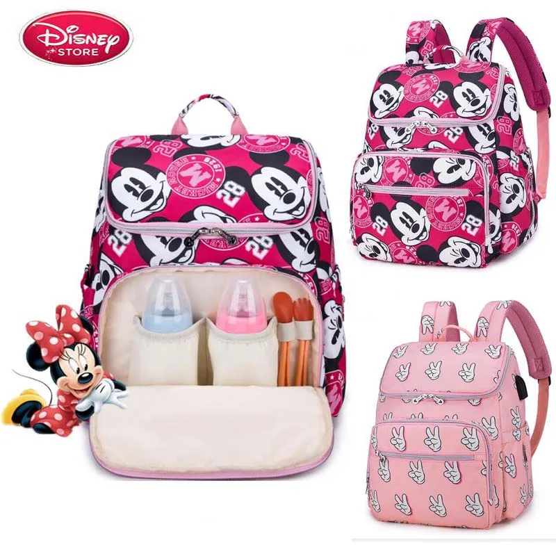 

Disney Mummy Bag Fashion Mom Backpack Large Capacity Baby Diaper Bag Maternity Diaper Bag Portable Baby Stroller Bag