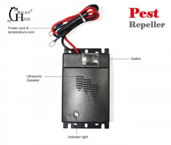 

Greathouse Car-Mounted Mice Repeller Rat Mouse Drive Ultrasonic Rodent Animal Repellent Electronics Vehicle Pest Control