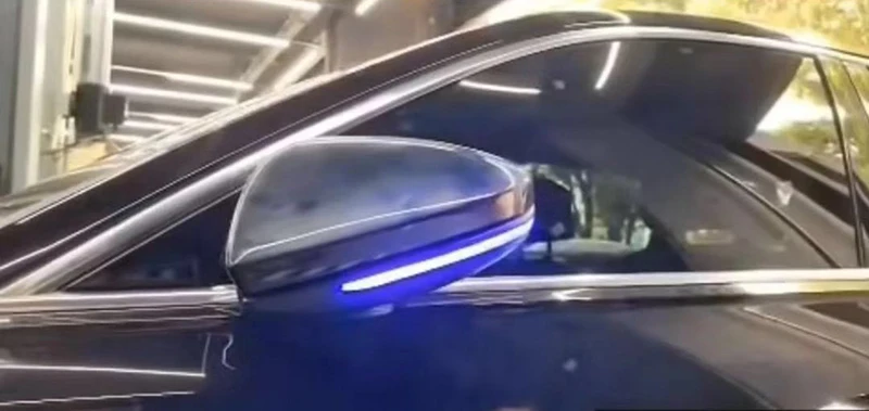 Автомобильные аксессуары для Audi New A6L C8 A7 A8 Поворотная сигнальная лампа динамический боковое зеркало мигалка светодиодный A6L C8 A7 A8 сигнальная лампа - Испускаемый цвет: Dynamic Blue