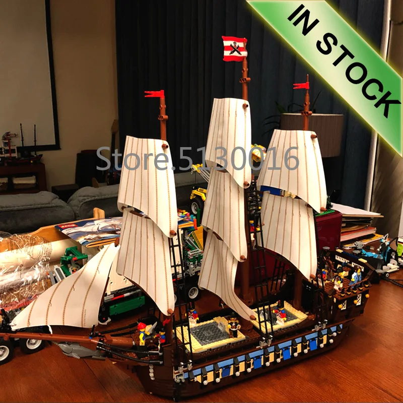 

22001 In Stock Ideas The Imperial Flagship War Pirates of the Caribbean Ship 1717Pcs 10210 Model Building Blocks Bricks Toys