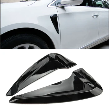 

2Pcs/set High-quality Black Universal Car Side Fender Air Hole Decoration Sticker Leaf Board Decor New Exterior Accessories