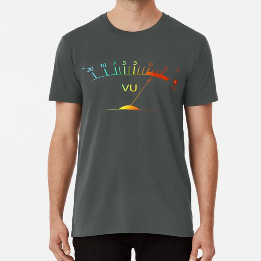 

VU Meter Hi-Fi Vintage Stereo Gradient Color Design T shirt studio speaker turntable audiophil hi fi mixer vinyl record