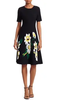 

2019 New Women black jacquard Elegant dress O-Neck short sleeve Vestido Celebrity Evening Party Bodycon Bandage Dresses
