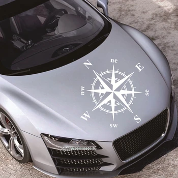 

New 50cm*50cm Car Compass Totem Sticker Art Design Vinyl Compass Car Stickers and Decals Hood Sticker Cover Body Applique