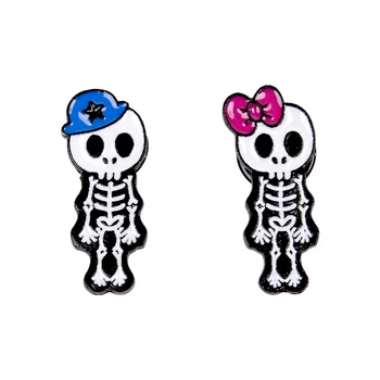 

30pcs/lot Cartoon Animals Backpack Pins Halloween Skull Enamel Pins Lapel Pin Bag Brooches Hat Badge Ins Style Brooch N0223