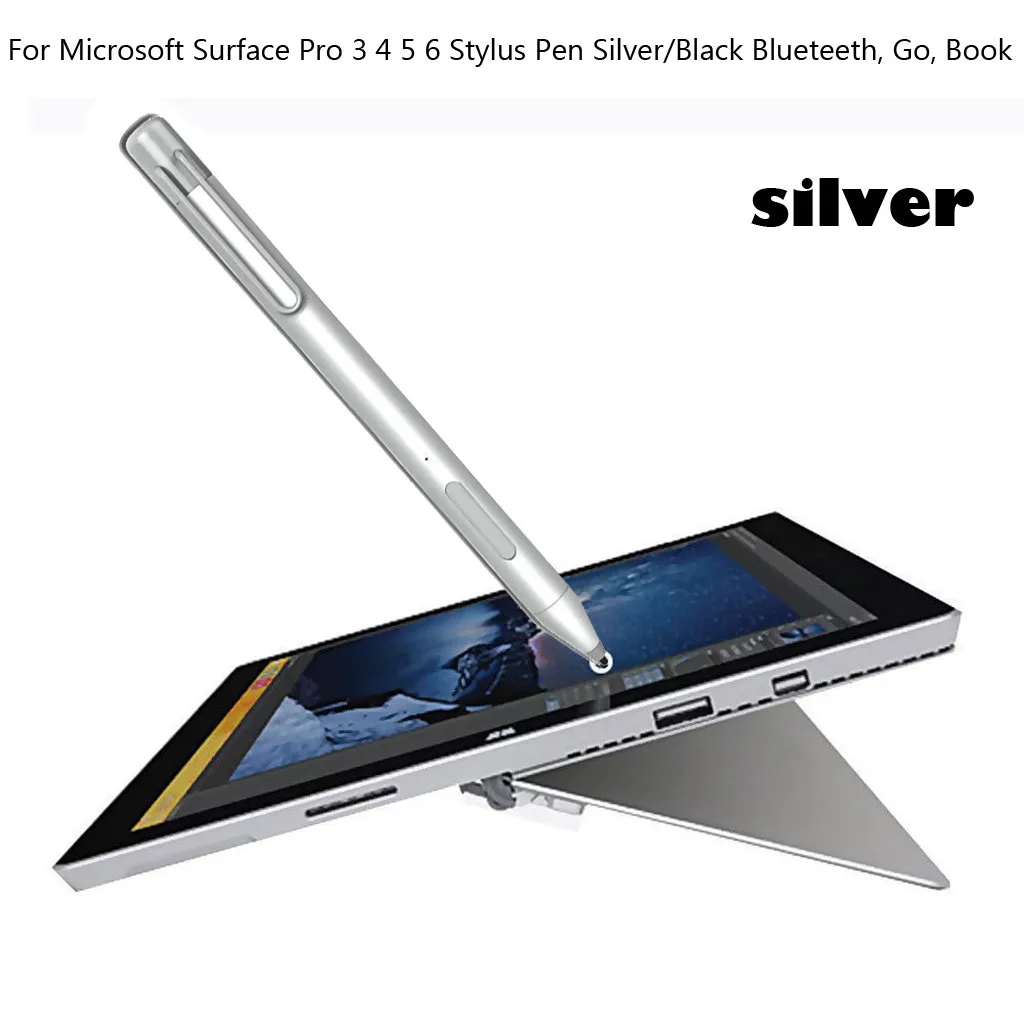 Для microsoft Surface Pro 3 4 5 6 стилус Серебряный/черный Blueteeth, Go, Book