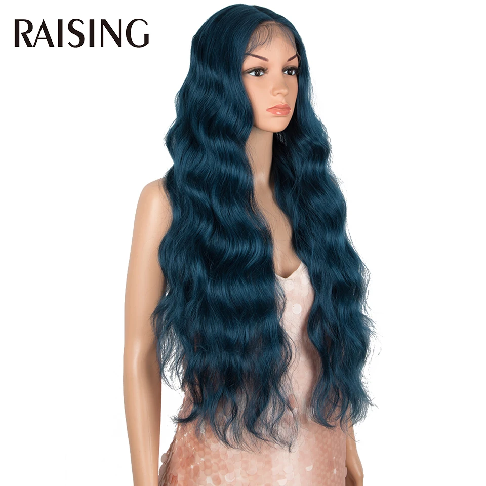 30 40 Inch Lace Front Wigs 13x6 Body Wave Black Lace Front Synthetic Wigs For Women Honey Blonde Colored Curly Wig Pre plucked