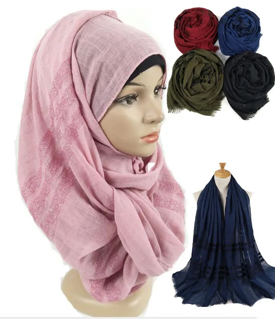 

L12 10pcs High quality shinny cotton viscose hijab cinkle shawl wrinkle scarf wrap long maxi headband can choose colors