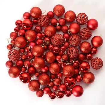 

100Pcs Solid Color Christmas Tree Balls Ornaments Baubles Home Party Hanging Ornament Gift Bright Xmas Home Decor