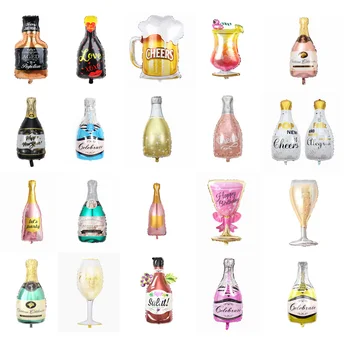 

Large Size Wedding Party Decoration Balloon Champagne Helium Foil Balloon Baby Happy Birthday Anniversary Decoration Balloon
