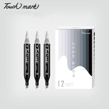 

Touch Mark Calm Colours Art Markers Pen Creative 12 Colors Student Basic Dual Headed Sketch Painting Brush Stationery Supplies