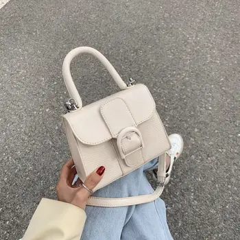 

Litchi pattern Leather Crossbody Bag 2020 Women Small Chain Handbag Small Bag Solid Color Hand Bag Ladies Designer Evening Bag