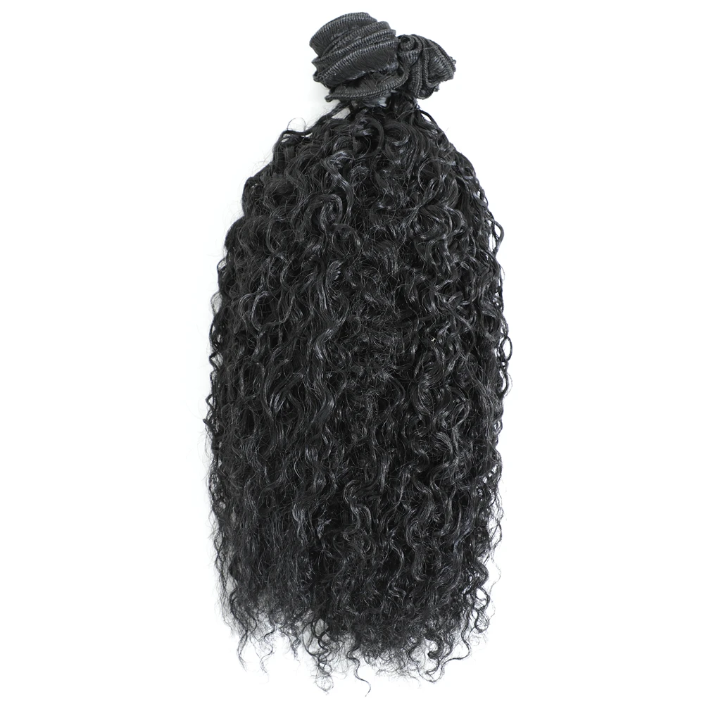 Живая красота кудрявые волосы пряди 6 Пряди 16'x6 200 г все в одном синтетические волосы Плетение Джерри вьющиеся волосы для наращивания - Цвет: # 1B