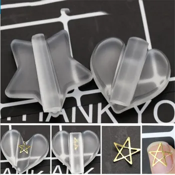 

1Set Artlalic Heart Base Professional Embossed Mold Nail Tools Metal Frame Bending Acrylic Transparent Radian Bar Nail Art Tools