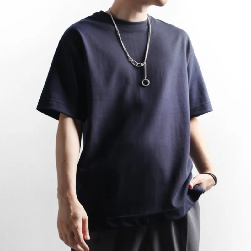 

Men's Short Sleeve T-Shirt Summer New Daily Leisure Pure Color Comfortable Simple Fashion Loose Large Size Half Sleeve